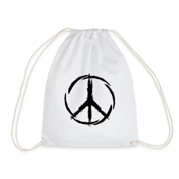Peace Symbol Frieden - Turnbeutel - Weiß - Vorne