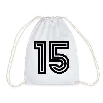 15. 15 ANS. 15e ANNIVERSAIRE. ANNIVERSAIRE 15 ANS. - Sac de sport léger - blanc - Devant