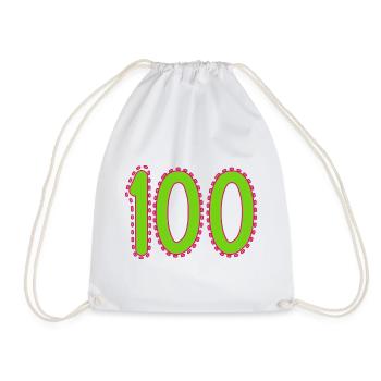 100. 100 JAHRE. 100-JÄHRIGES JUBILÄUM. GEBURTSTAG 100 - Turnbeutel - Weiß - Vorne
