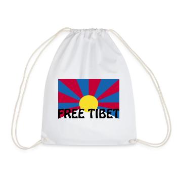 free tibet - Turnbeutel - Weiß - Vorne