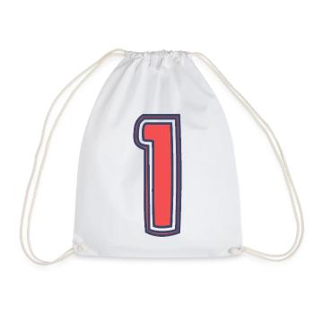 1. 1 AN. 1er ANNIVERSAIRE. ANNIVERSAIRE 1 AN - Sac de sport léger - blanc - Devant
