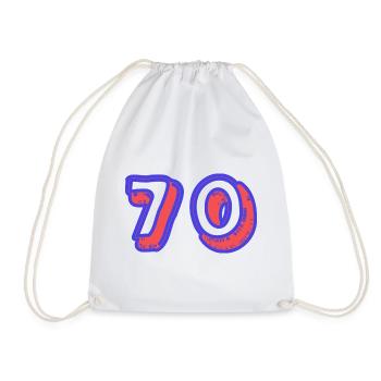 70. 70 ANS. 70e ANNIVERSAIRE. ANNIVERSAIRE 70 ANS. - Sac de sport léger - blanc - Devant