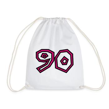 90. 90 ANS. 90e ANNIVERSAIRE. ANNIVERSAIRE 90 ANS. - Sac de sport léger - blanc - Devant