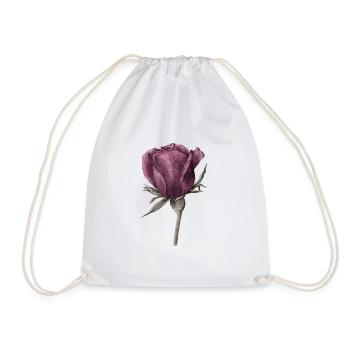 Rose Blume - Turnbeutel - Weiß - Vorne