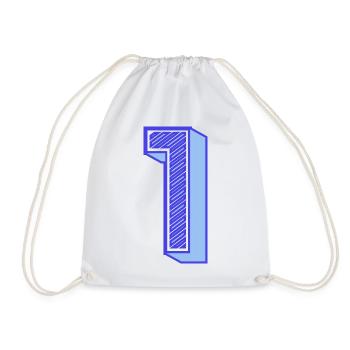 1. 1 AN. 1er ANNIVERSAIRE. ANNIVERSAIRE 1 AN - Sac de sport léger - blanc - Devant