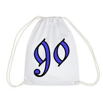 90. 90 ANS. 90e ANNIVERSAIRE. ANNIVERSAIRE 90 ANS. - Sac de sport léger - blanc - Devant
