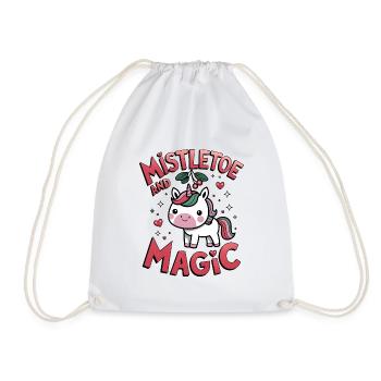 Mistletoe And Magic - Drawstring Bag - white - Front