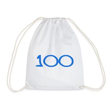 100. 100 JAHRE. 100-JÄHRIGES JUBILÄUM. 100. GEBURTSTAG - Turnbeutel - Weiß - Vorne