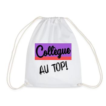 COLLEAGUE. START. EMPLOYMENT. HUMOR. MANAGER. CHIEF - Drawstring Bag - white - Front