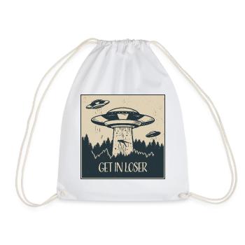 Außerirdischer Ufo Lustig Weltraum Geschenk - Turnbeutel - Weiß - Vorne