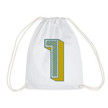 1. 1 AN. 1er ANNIVERSAIRE. ANNIVERSAIRE 1 AN - Sac de sport léger - blanc - Devant
