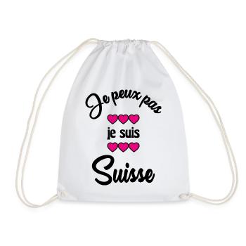 SUISSE. HUMOUR. PAYS. DRAPEAU. GENEVE. LAUSANNE - Sac de sport léger - blanc - Devant
