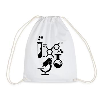 Neurons Chemistry Science Periodic Table Laboratory - Drawstring Bag - white - Front