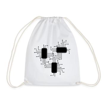 électricien électricien électronique électrique profession tension CPU - Sac de sport léger - blanc - Devant
