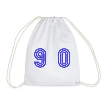 90. 90 ANS. 90e ANNIVERSAIRE. ANNIVERSAIRE 90 ANS. - Sac de sport léger - blanc - Devant