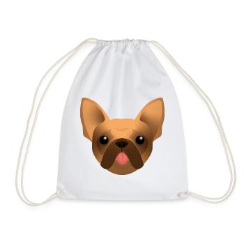 Bouledogue Français - Frenchie - Bully - Langue - Sac de sport léger - blanc - Devant