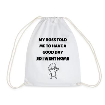 Quitting time - Drawstring Bag - white - Front
