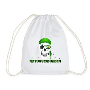 Totenkopf naturverbunden Margerite - Turnbeutel - Weiß - Vorne