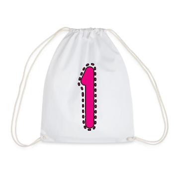 1. 1 AN. 1er ANNIVERSAIRE. ANNIVERSAIRE 1 AN - Sac de sport léger - blanc - Devant