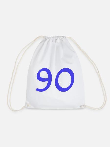 90. 90 JAHRE. 90-JÄHRIGES JUBILÄUM. 90-JÄHRIGES JUBILÄUM. - Turnbeutel - Weiß