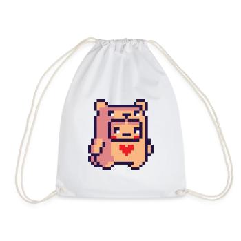 Pixel - Drawstring Bag - white - Front