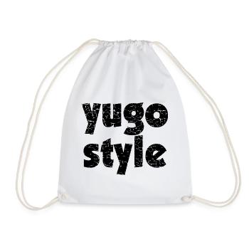 yugo style - united style of Balkan - Drawstring Bag - white - Front