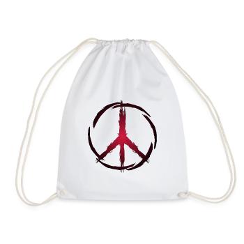 Peace Symbol - Turnbeutel - Weiß - Vorne
