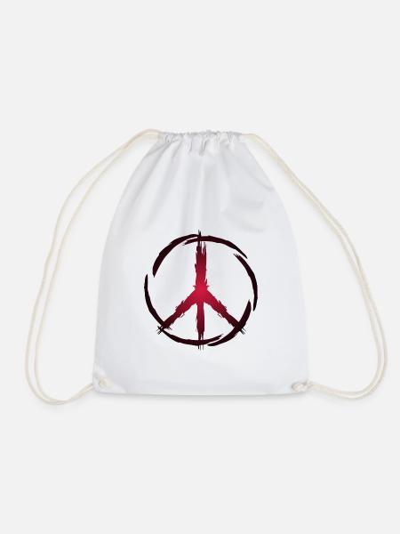Peace Symbol - Turnbeutel - Weiß