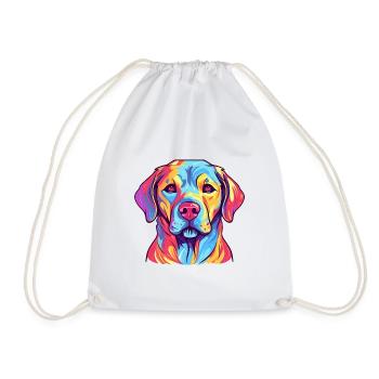 Labrador Hund Rasse Aquarell Karikatur Kawaii Farbe - Turnbeutel - Weiß - Vorne