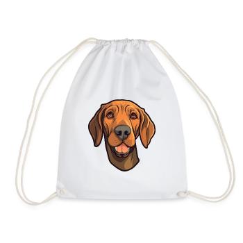 Plott Hund Hund Rasse Cartoon Kawaii Illustration - Turnbeutel - Weiß - Vorne
