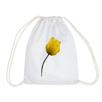 gelber Mohn Klatschmohn Mohnblume - Turnbeutel - Weiß - Vorne