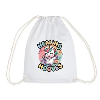 Healing Hooves - Drawstring Bag - white - Front