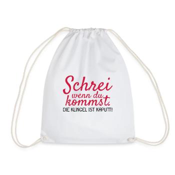 Orgasmus Versauter Spruch lustig ab 18Geschenk - Turnbeutel - Weiß - Vorne