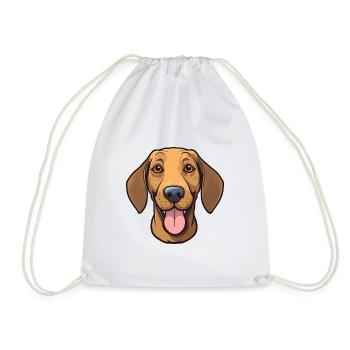 Plott Hund Hund Rasse Aquarell Karikatur Kawaii Cl - Turnbeutel - Weiß - Vorne