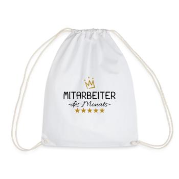 Mitarbeiter des Monats - Turnbeutel - Weiß - Vorne