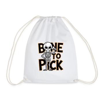 Bone To Pick - Drawstring Bag - white - Front