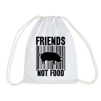 AMIS PAS DE NOURRITURE VEGAN - Sac de sport léger - blanc - Devant