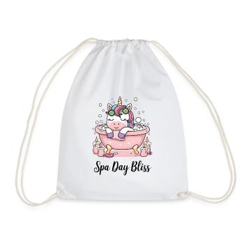 Spa Day Bliss. - Drawstring Bag - white - Front