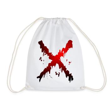 X Desing rot schwarz - Turnbeutel - Weiß - Vorne