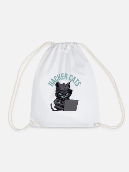 Hacker cats - Turnbeutel - Weiß