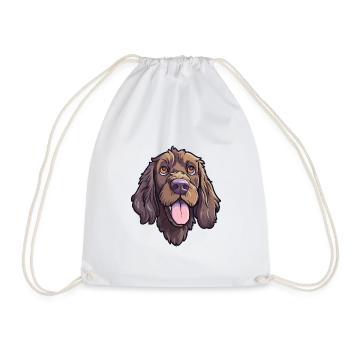 Pudelpointer Hunderasse Cartoon Kawaii Illustration - Turnbeutel - Weiß - Vorne