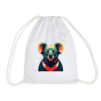 Koala Zeichentrickfigur Buntes Haustier Tier - Turnbeutel - Weiß - Vorne