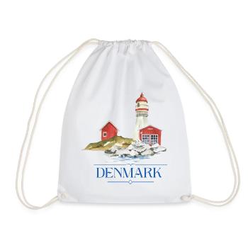 Phare du Danemark tiny house au bord de la mer - Sac de sport léger - blanc - Devant