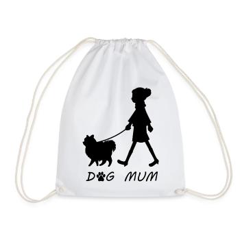Dog Mum - Turnbeutel - Weiß - Vorne