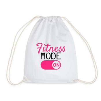 Fitness mode on - Drawstring Bag - white - Front