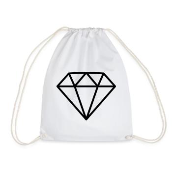 Diamant - Turnbeutel - Weiß - Vorne