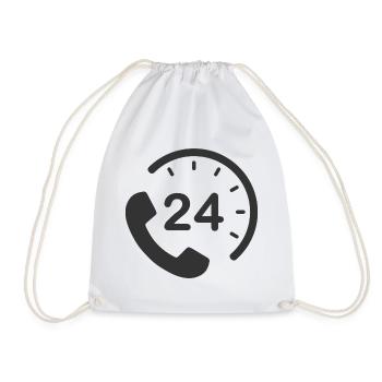 24/7 h Service - Turnbeutel - Weiß - Vorne