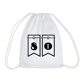 ANNIVERSARY. HAPPY BIRTHDAY. HAPPY BIRTHDAY. - Drawstring Bag - white - Front