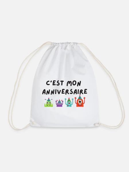 c'est mon anniversaire monstre - Sac de sport léger - blanc