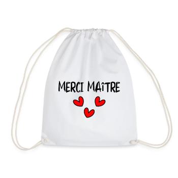 MASTER. MASTER. THANK YOU. THANK YOU, MASTER. MASTER - Drawstring Bag - white - Front